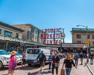 Crowds at Pike Place Market